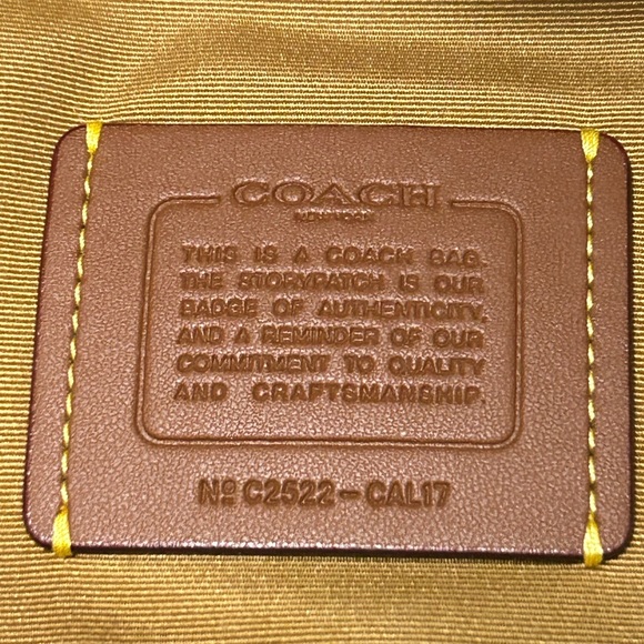 COACH Hadley Pebble Leather Turnlock Tote in Yellow - Picture 10 of 12